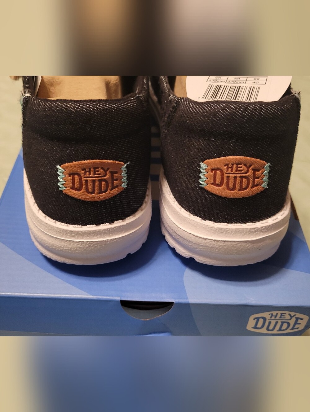 Hey Dude Women Wendy Perf Canvas Black *New In Box* - Picture 3 of 4